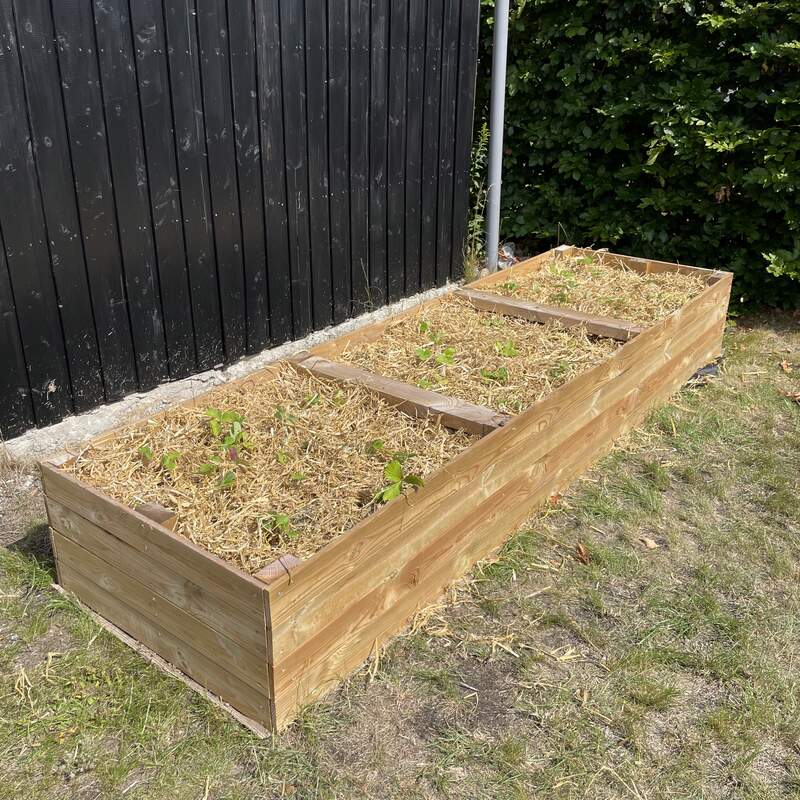 Beplantet bed hos kunde